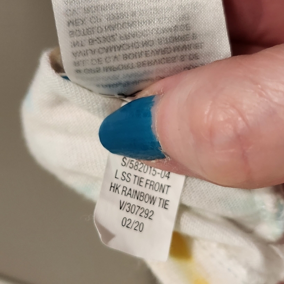 Old Navy Girl's Front Tie Short Sleeve Shirt Size 16 Plus White - Picture 6 of 7